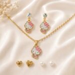 Hello Kitty Charm Necklace & Earring Set