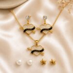 Elegant Love Heart Arrow Jewellery Set