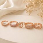 Elegant Rose Gold CZ Designer Ring Collection ✨
