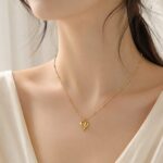 Elegant Gold Heart Pendant Necklace ✨