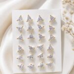 Elegant Triangle CZ Stud Earrings – Premium Sparkle Jewellery
