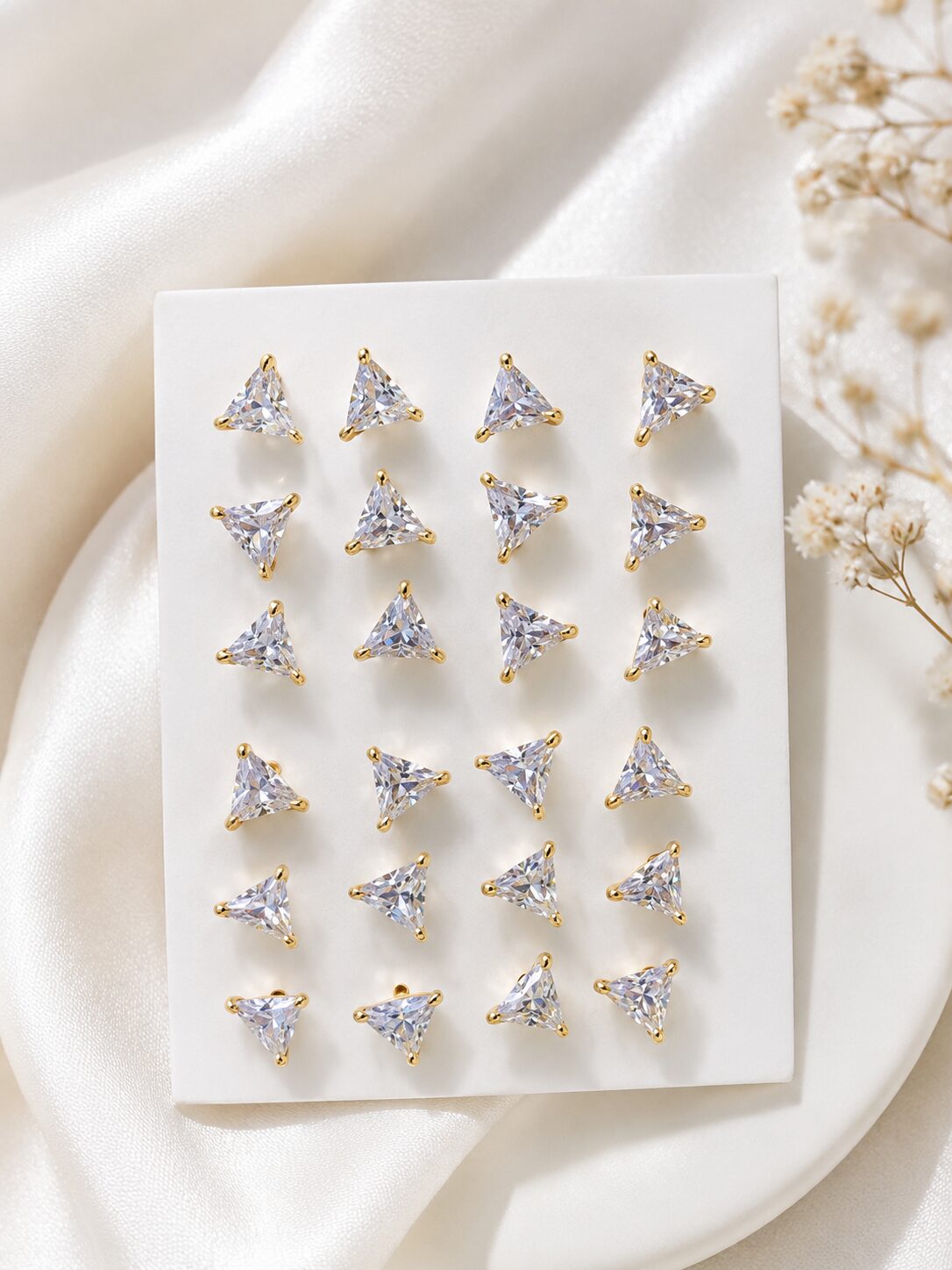 2026/08/1001775980.jpg Elegant Triangle CZ Stud Earrings – Premium Sparkle Jewellery - Image 1