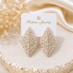 Pearl & Crystal Leaf Statement Earrings