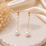 Gold Ribbed Flower Hoop Earrings