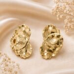 Luxury Golden Floral Statement Earrings