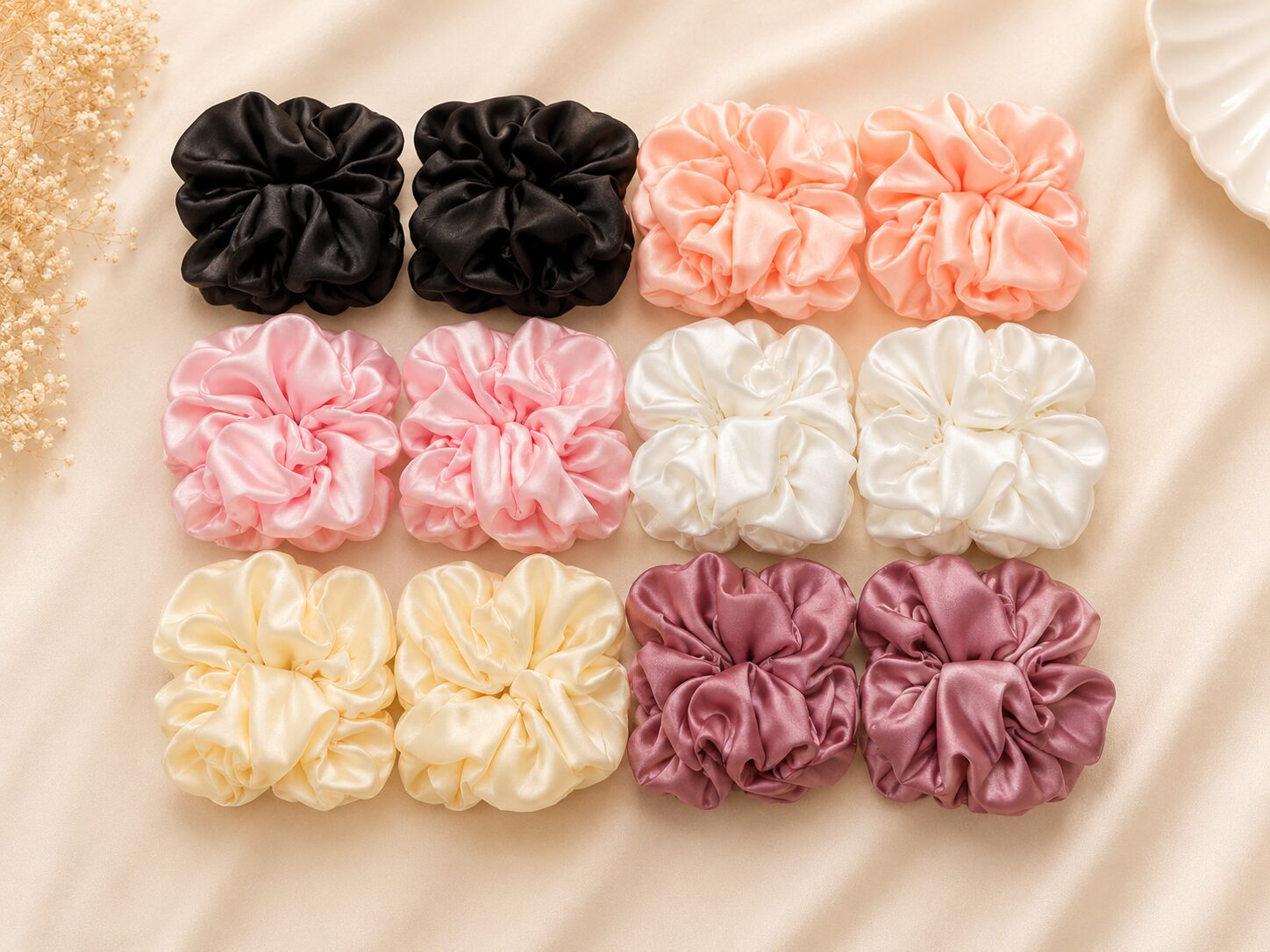 2026/08/1001779926.jpg Premium Satin Ruffle Scrunchies - Image 1