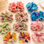 Premium Pearl-Trim Organza Scrunchies