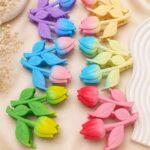 Korean Style Rose Flower Hair Clips – Multicolor Collection