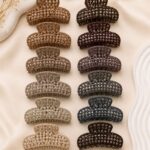 Pearl Beaded Hair Claw Clips – Elegant Neutral Collection