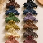 Elegant Floral Hair Claw Clips – 12 Piece Set