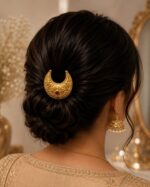 Chand Gold Hair Pin with Red Stone – Traditional Hair Accessory - Image 2