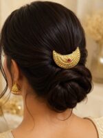 Royal Crescent Gold Hair Pin ✨ - Image 2