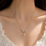 Elegant Gold Wing Teardrop Necklace