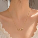 Elegant Gold Infinity Crystal Necklace
