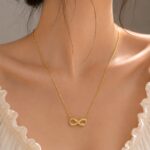 Elegant Gold Infinity Crystal Necklace