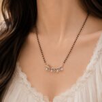 Elegant Rose Gold Pearl and Evil Eye Mangalsutra