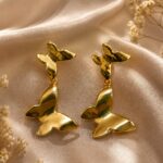 Elegant Golden Butterfly Drop Earrings 🦋✨