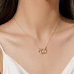 Korean Style Double Ring Pendant Necklace