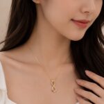 Elegant Infinity Loop Gold Pendant Necklace