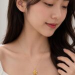 Elegant Gold Floral Pendant Necklace