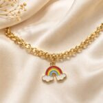 Rainbow Cloud Gold Chain Pendant Necklace