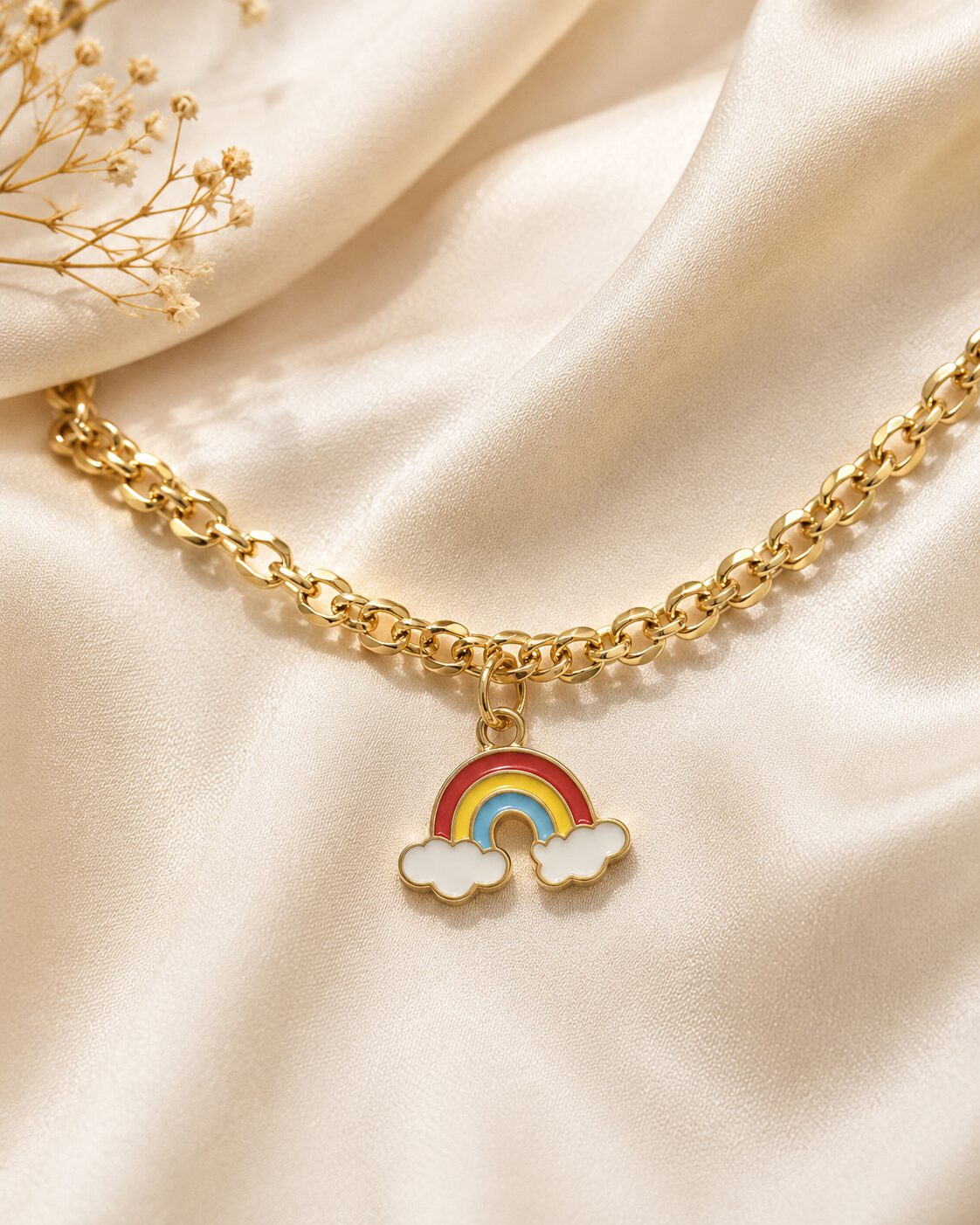 2026/08/1003578104.jpg Rainbow Cloud Gold Chain Pendant Necklace - Image 1
