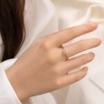 Elegant Square Halo Rose Gold Ring ✨