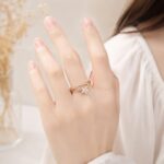 Elegant Floral Sparkle Rose Gold Ring ✨