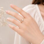 Elegant Floral Diamond Rose Gold Ring ✨