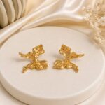 Golden Bow-Inspired Statement Earrings