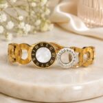 Luxury Roman Numeral Crystal Gold Bracelet