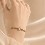 Elegant Golden Daisy Charm Chain Bracelet for Women