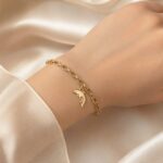 Golden Dolphin Charm Chain Bracelet