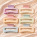 Pastel Two-Tone Rectangular Hair Claw Clip piece of 12