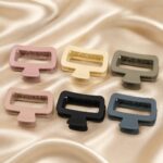 Matte Rectangular Open-Frame Hair Claw Clip
