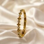✨ Elegant Floral Gold Bangle