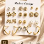 12 Pairs Butterfly Fashion Earrings Combo Set