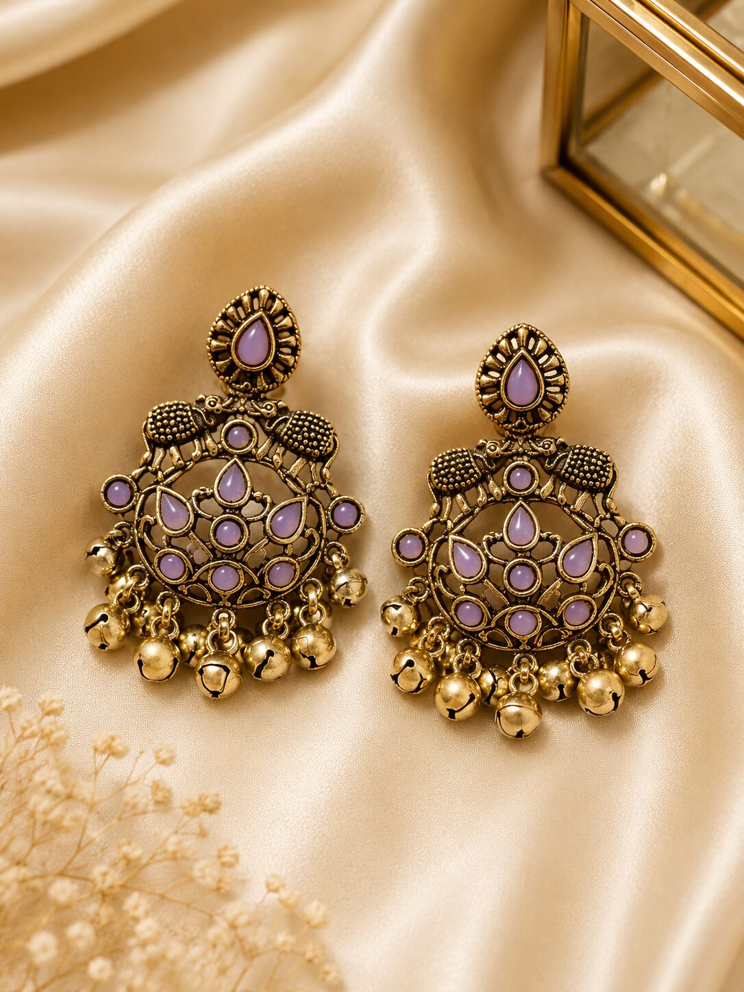 2026/08/518705.jpg LEVENDAR ELEPHANT STYLE EARRINGS - Image 1