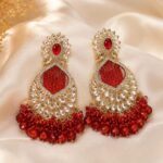 KUNDAN RED COLOR EARRINGS