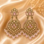 LEAF PINK COLOR EARRINGS