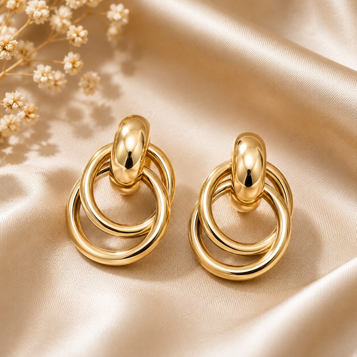 2026/08/576175.jpg GOLDEN NODE EARRINGS - Image 1