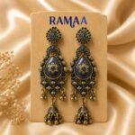 PEACOCK OXIDISE EARRINGS