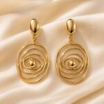Premium gold spiral earrings