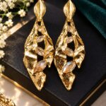 Elegant Gold Leaf Drop Earrings ✨