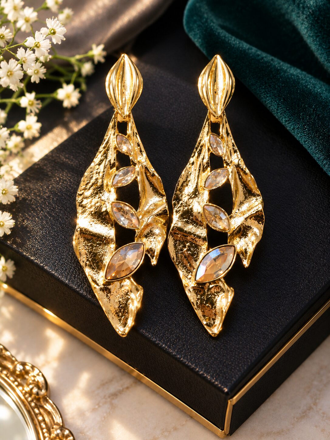 2026/09/1000006054.jpg Elegant Gold Leaf Drop Earrings ✨ - Image 1