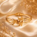 Elegant Butterfly Gold Cuff Bracelet 🦋✨