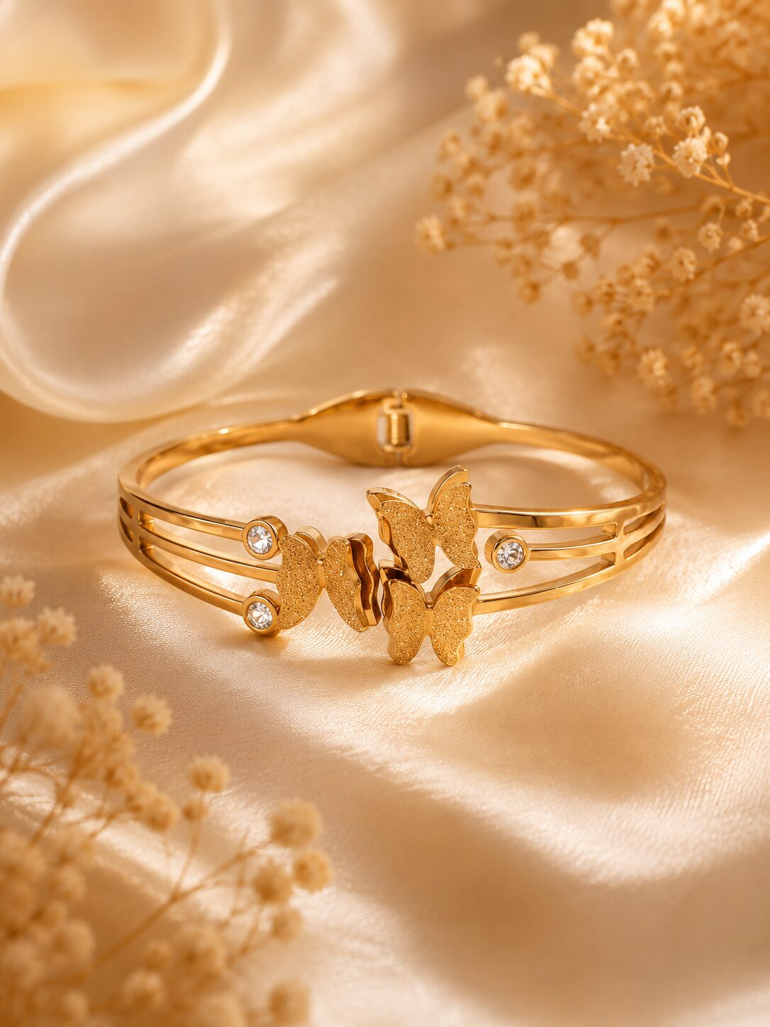2026/09/1001782766-1.jpg Elegant Butterfly Gold Cuff Bracelet 🦋✨ - Image 1