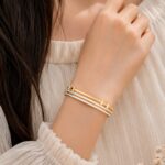 Luxury Dual-Tone Crystal Gold Cuff Bracelet ✨