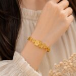 Elegant Butterfly & Floral Gold Bracelet 🦋✨