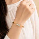 Elegant Dual Crystal Gold Bracelet ✨